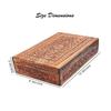 30.48 Cm Sheesham Wooden Storage Box Hand Carved Jewelry Box Decorative Best Gift for Girlfriend, Wife, Mother, Sister, Women