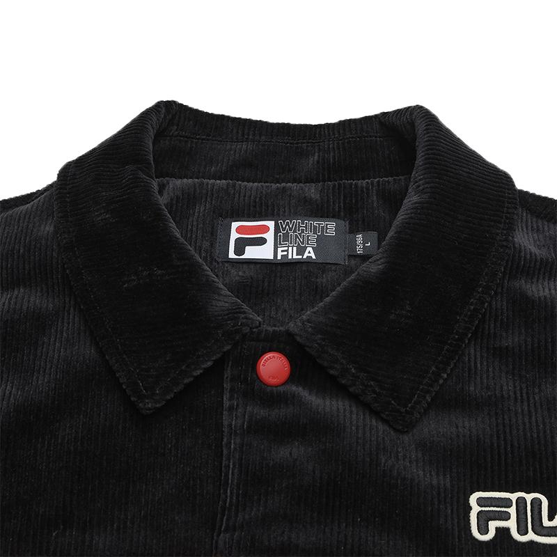 Fila Original Street Style Classic Retro Sports Casual Comfortable Corduroy Warm Loose Cotton Jacket Men Jackets F11M619906F-BK