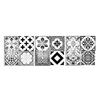Kitchen Bathroom Wall Stickers 3Pcs 2D Retro Floral Tile Stickers, Self-Adhesive Waterproof Oil Proof Water Resistant Covers Decals, Peel &