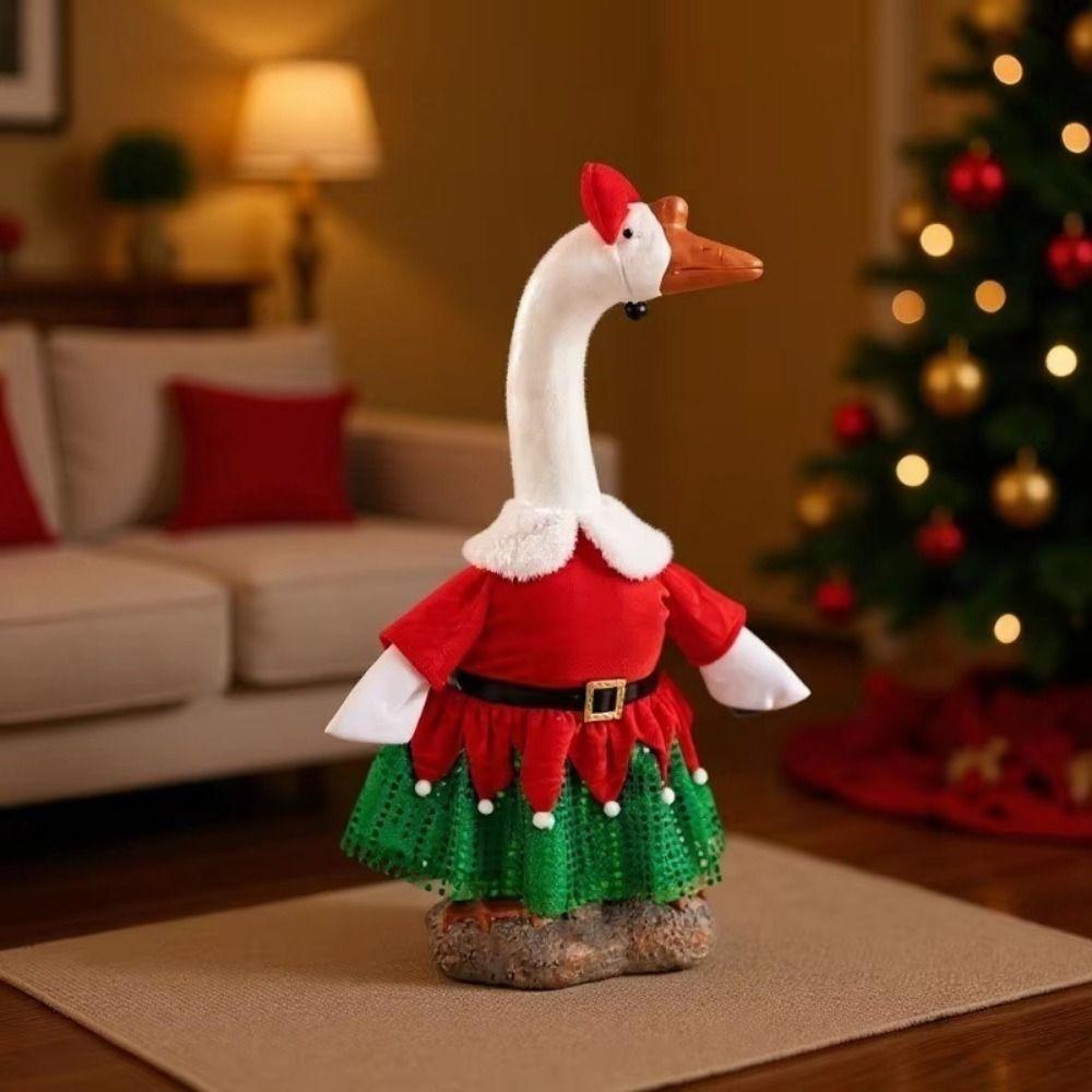 Handcrafted Christmas Porch Goose Outfits Adjustable Hat Creative Porch Goose Costume Cute Funny Garden Goose Costume