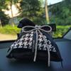Houndstooth Bowknot Bamboo Charcoal Air Freshener Bag For Car And Home
