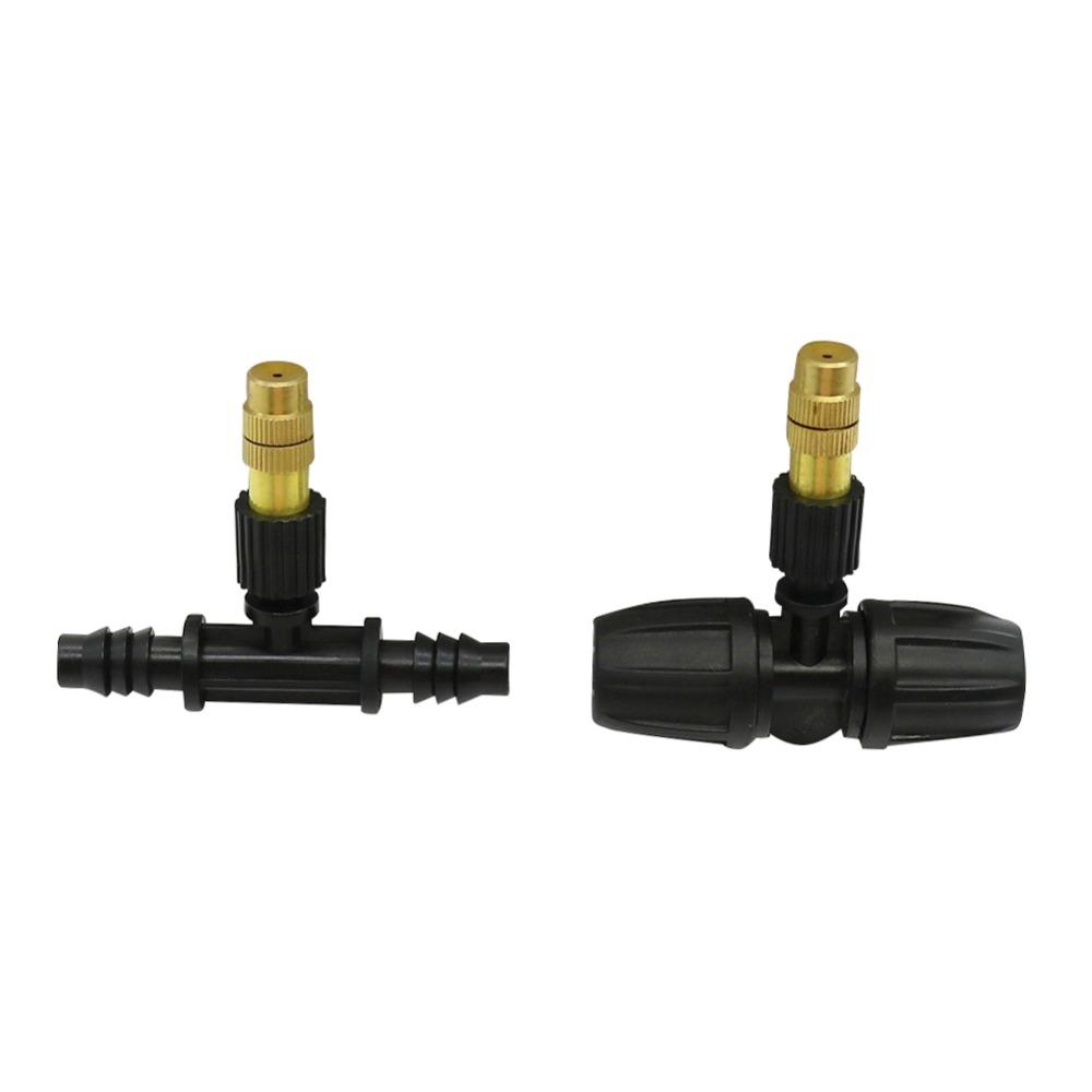 30 Pcs Gold Garden Irrigation Agricultural Atomizing Sprinklers Atomizing Sprayers Copper Misting Fog Cooling Nozzles 4/7mm Hose