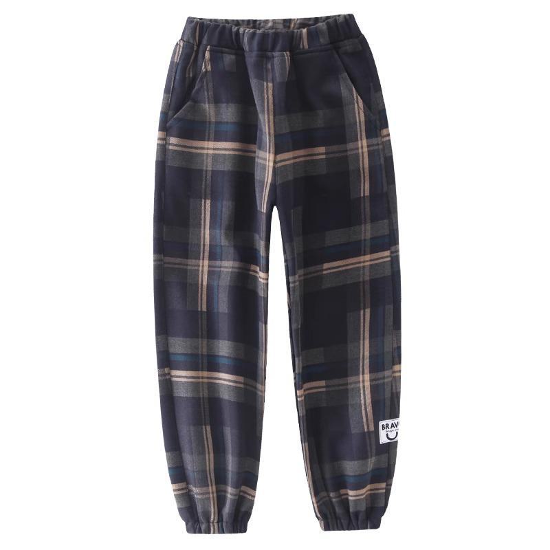 Boys' Spring & Autumn Casual Pants: Trendy Long Sportswear with Plus Velvet for Winter