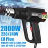 2000W 600℃ Profesjon LCD Digitale elektriske varmepistoler Justerbar temperaturkontroll Elektrisk varmluftsverktøy