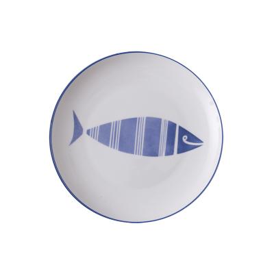 8 Inch Ceramic Dinner Plate White Round Bone China Plate Fruit Dessert Pasta Steak Plate Home Restaurant Porcelain Tableware