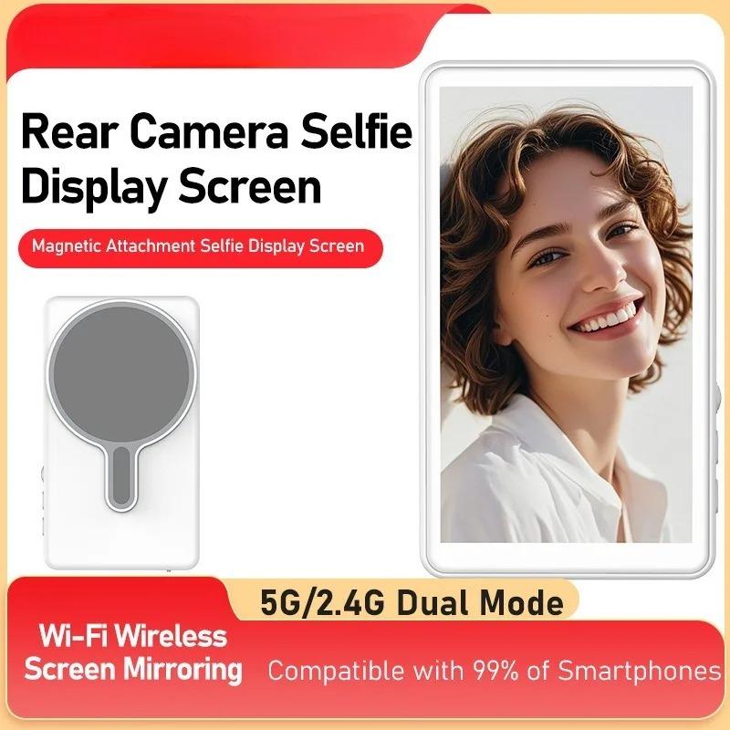 Magnetic Cell Phone Vlog Self Timer Monitor Screen Using Rear Camera Monitor For Live Streaming Creating Content Self-Timer