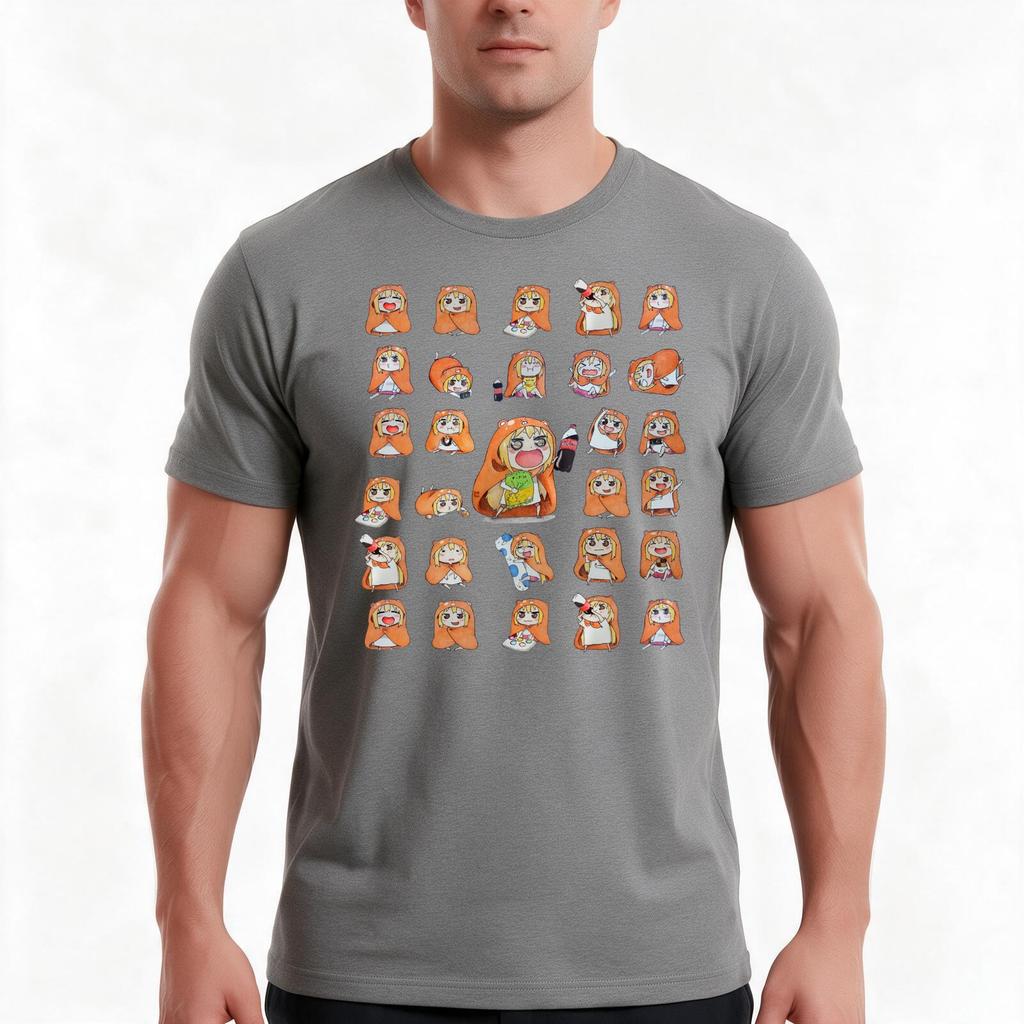 Umaru Tshirt Summer Casual Cotton Tee Oversized Streetwear Tops Vintage Graphic Print Loose Fit Short Sleeve 100 Cotton