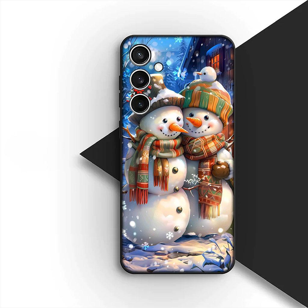 Snow Merry Christmas Tree Deer gift Silicone Phone Cover for Apple iPhone 17 Air 12 13 Pro Max Mini ProMax 7 + 8 Plus Soft Case