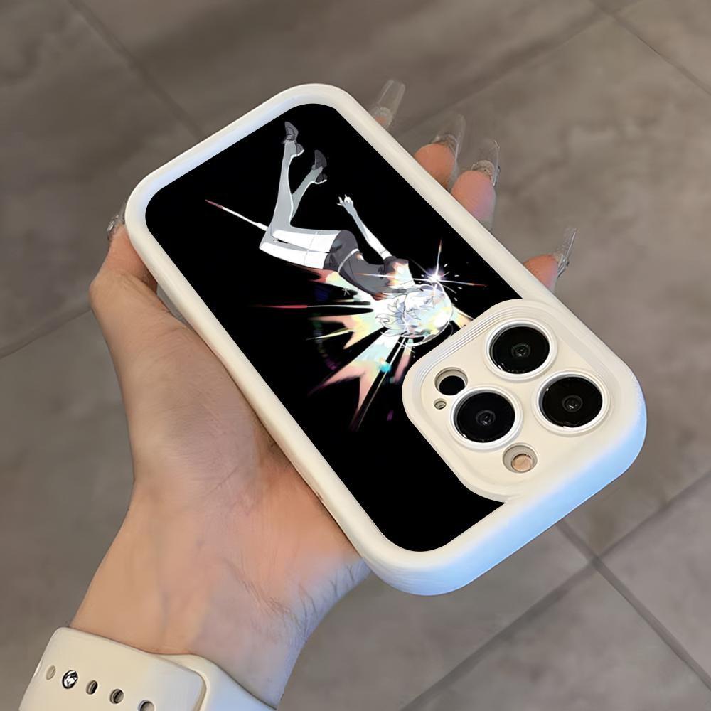 Anime L-Land Of The Lustrous Phone Case For IPhone 17 Air 16 E 15 14 Plus 13 12 11 Pro Max White Sky Eye Stepped Protective Case