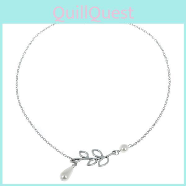 Elegante Perlenanhänger-Halskette aus Legierung für modische Frauen und trendige Stile