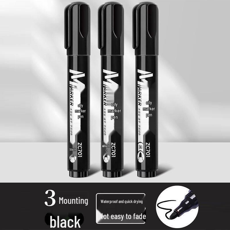 Waterproof Quick-Dry Oil-Based Broad Tip Marking Pen for Express Logistics
