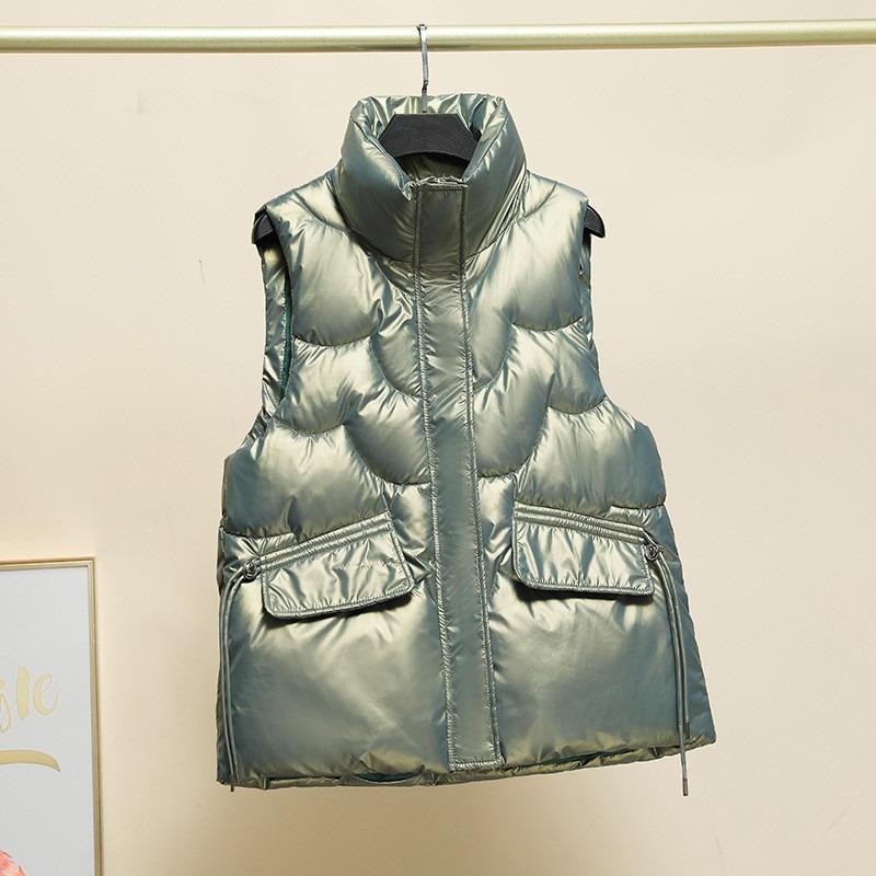 Autumn and Winter Loose Women's Cotton Outside Cotton Vest Vest Cotton Vest Vest New Cotton Vest Jacket Clip Leave-in