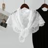 Cute Lace Flower Shawl Thin Bandanas for Women Fashion Sweet Headscarf Shawl  Pastoral Style