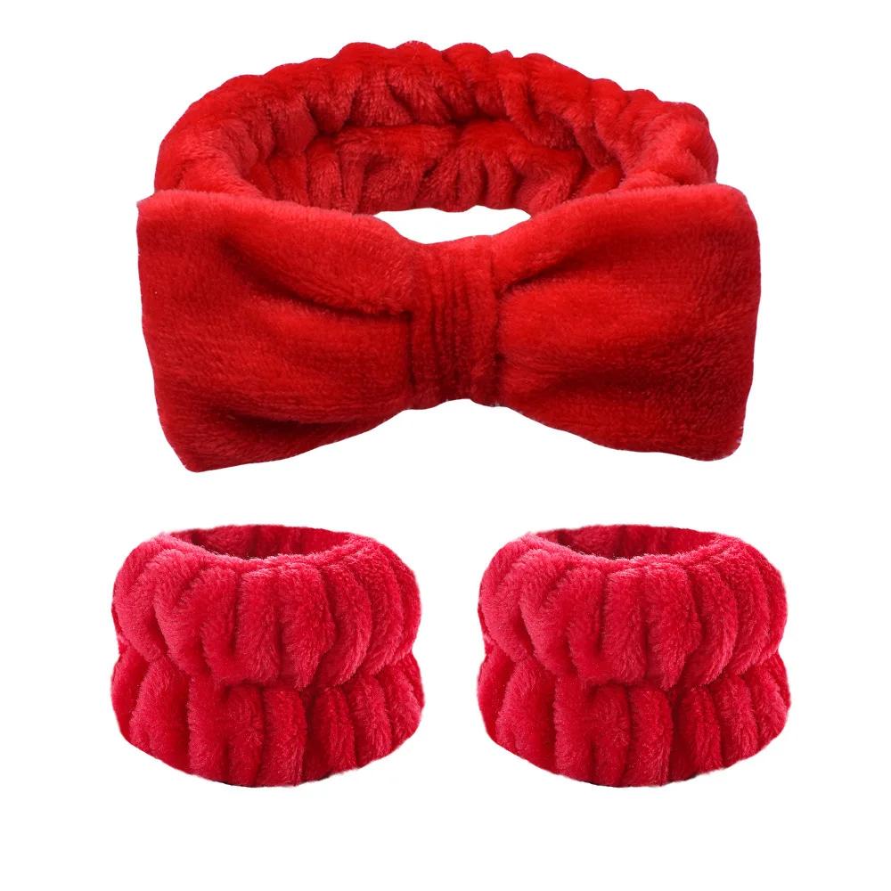 Korallfleece Weiches Waschband Überkreuzter Knoten Stirnband Elastisches Haarband für Damen Mädchen Gesicht waschen Turban Kopfbedeckung Haaraccessoires