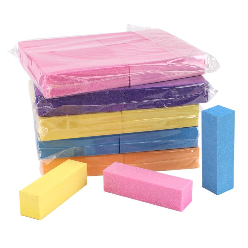 10 Stück Nagelfeilen Bufferblock Set Maniküre Pediküre Pflege Nagelkunst Polierschleifwerkzeuge Weißer Schwamm Puffer Nagelfeilen Werkzeuge