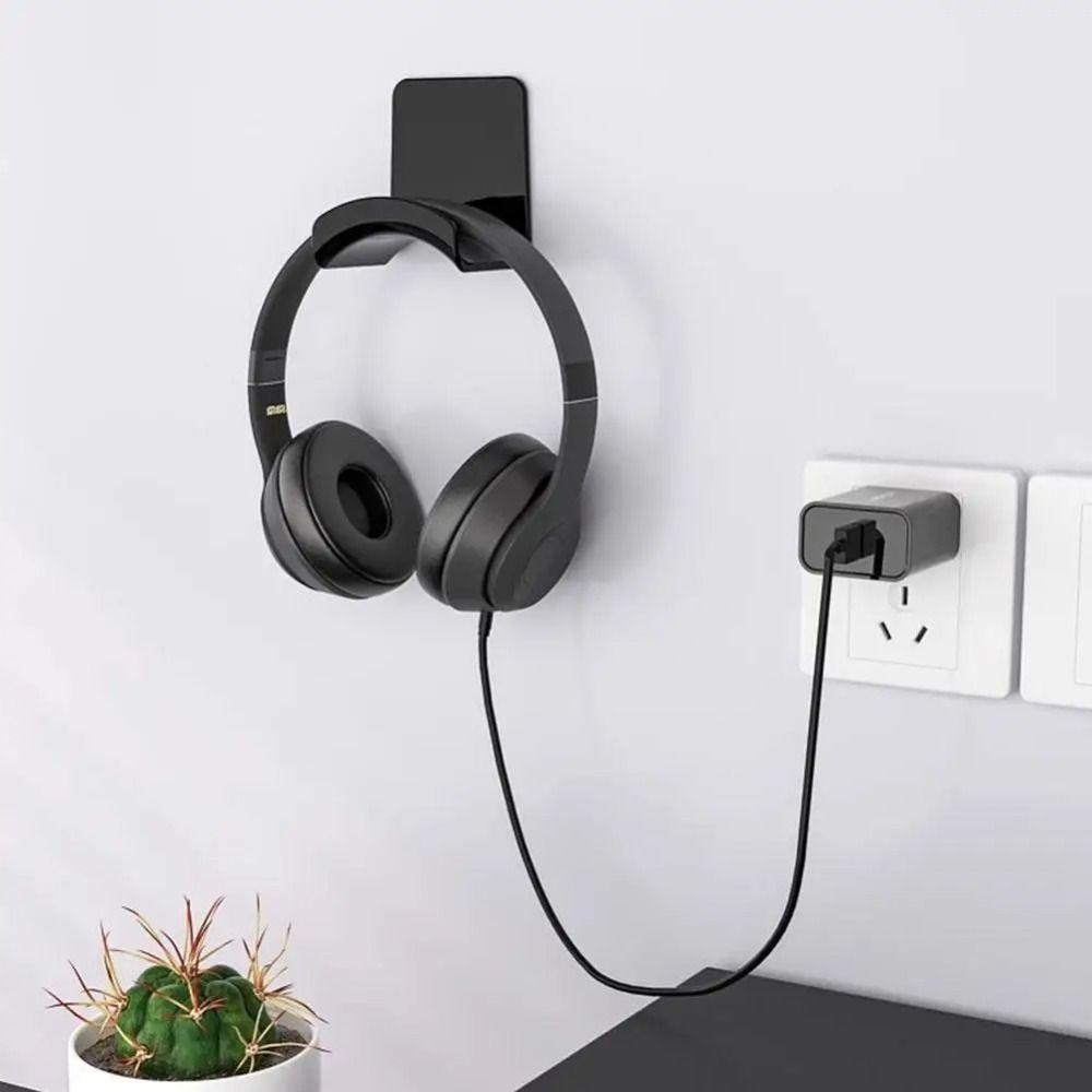 Wall Mount Headphone Stand Plastic Earphone Display Stand Universal Headset Rack Holder