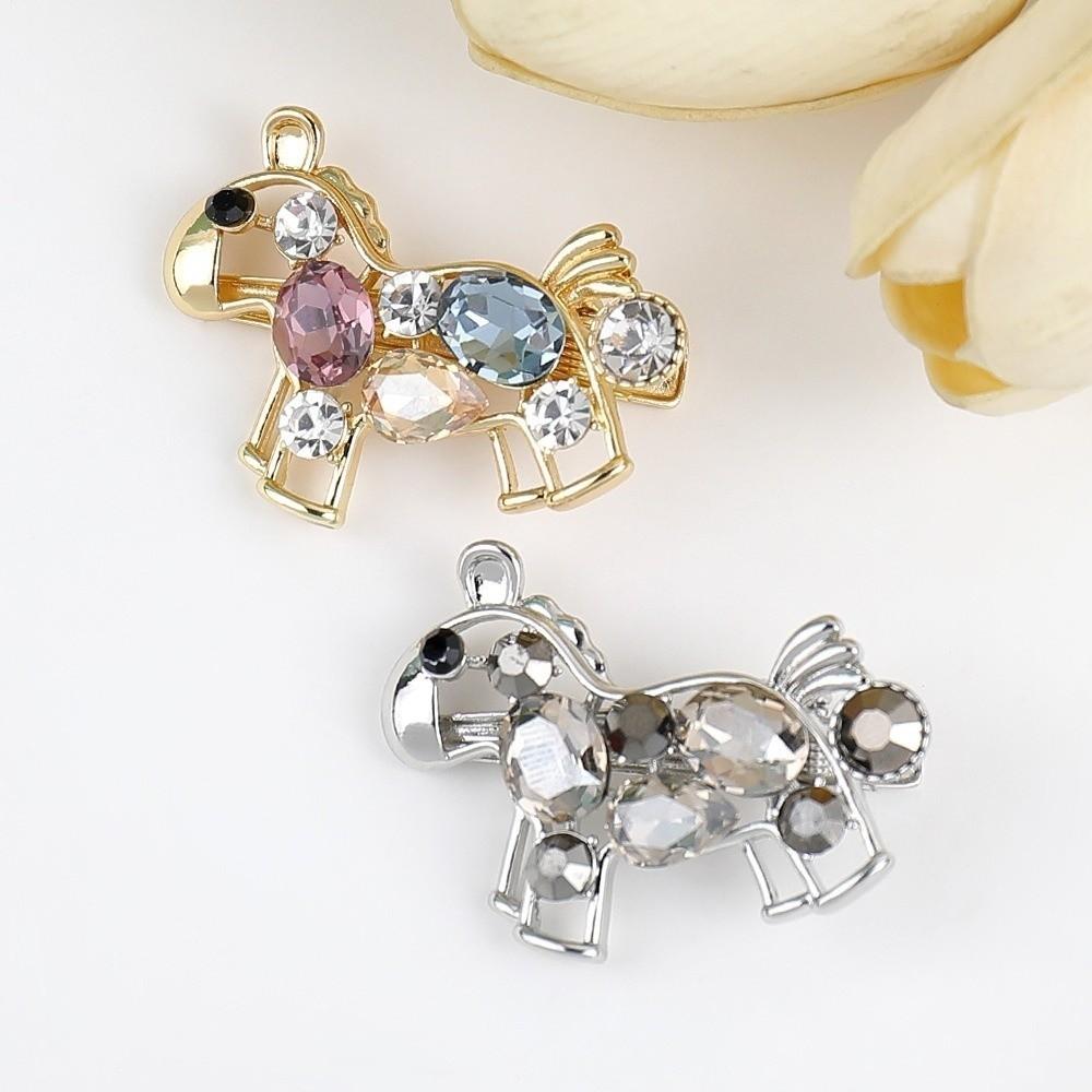 Y2K Horse Hairpin Zinc Zinc Zinc Alloy Rhinestone Edge Clip Creative Cartoon Hair Clip  Daily