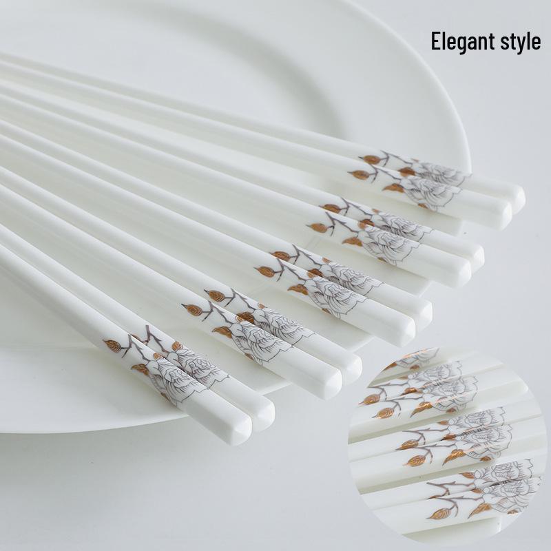 High-Temperature Resistant Ceramic Chopsticks - Mold-Proof & Easy to Clean, Chinese Style