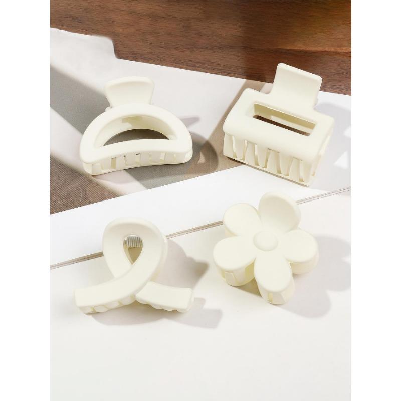 

5 шт. маленьких заколок-крабов для волос в виде цветка для женщин и девочек, матовые прямоугольные заколки-крабы, полукруглые заколки для тонких волос