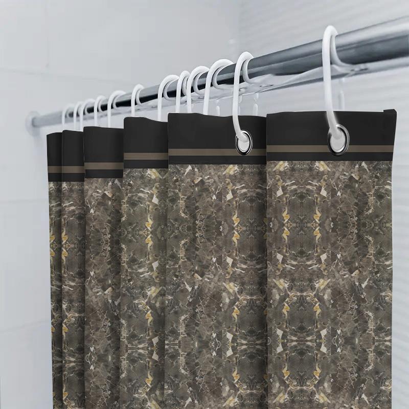 Luxury Vintage Bathroom Shower Curtain Black Gold Abstract Design Waterproof Fabric Home Decor 3D Print Curtains for Bathtub Ali