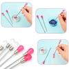 3Pcs/Set Muddler Poke Needle Spoon Tool Set for Beads Professional Silicone UV Resin Mold Epoxy Jewelry Making Nail Art Tools