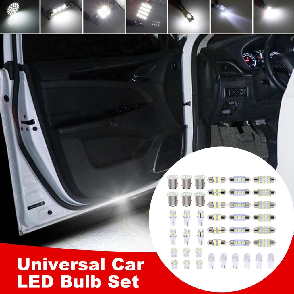 42PCS Universal Car LED Bulb Kit, High-Brightness Interior Dome Map Door License Plate Lights for Pickup Truck RV SUV Sedan