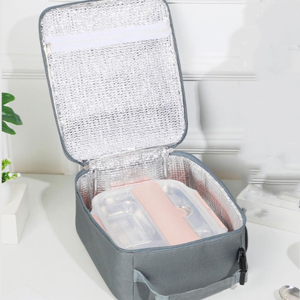 Portable lunch box thermal bag to work with rice portable bento bag aluminum foil thickened ice bag large capacity lunch box bag