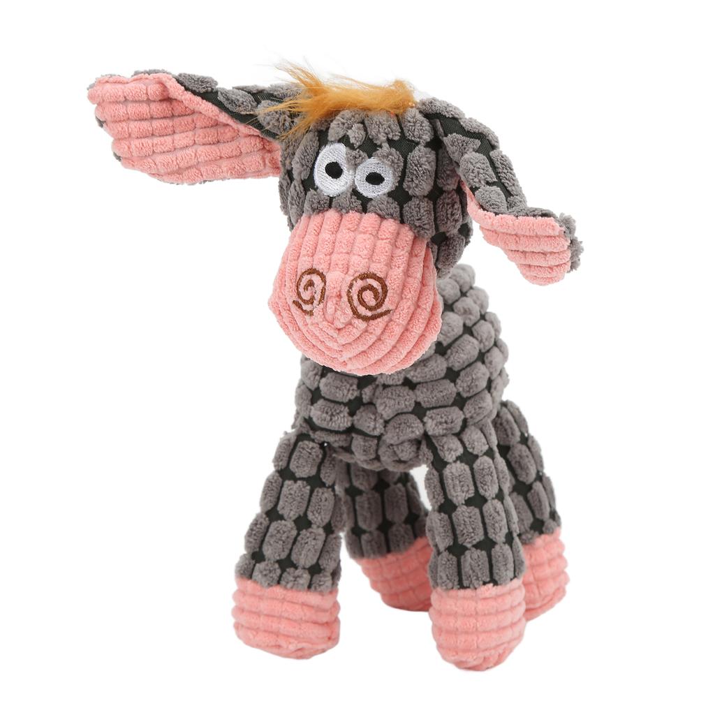 Jucărie interactivă pentru animale de companie, jucărie de pluș pentru câini de talie mică, medie, mare, gri