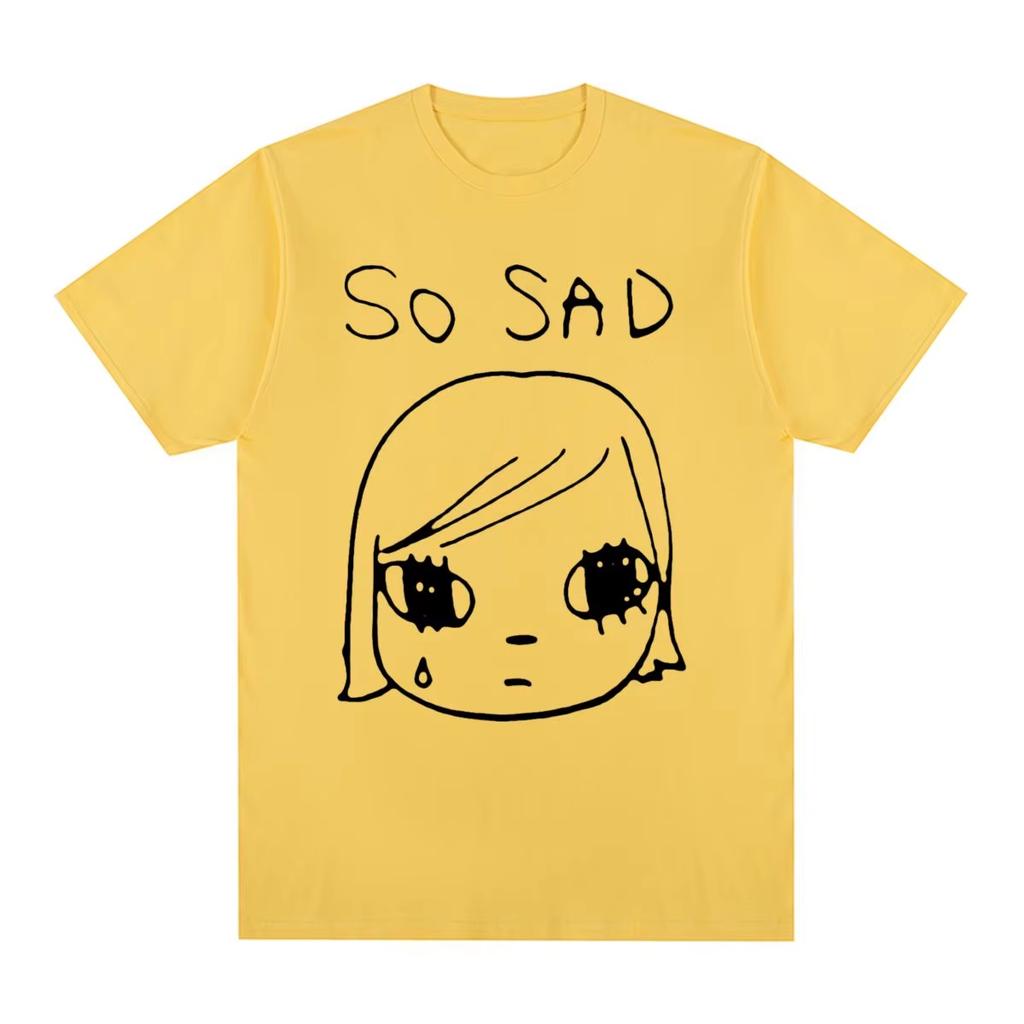 Summer Fashion Trendy Tee Yoshitomo Nara Sad Vintage T-shirt Japan Party Cotton Men T shirt New Tee Tshirt Men Womens Tops