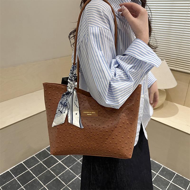Borsa a Spalla alla Moda, Individuale e Testurizzata per Donna, Borsa Tote