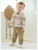 David Bella Children's Sweater Cardigan Spring Dress Boys' Pure Cotton Knitted Sweater Boys' Baby Coat Top