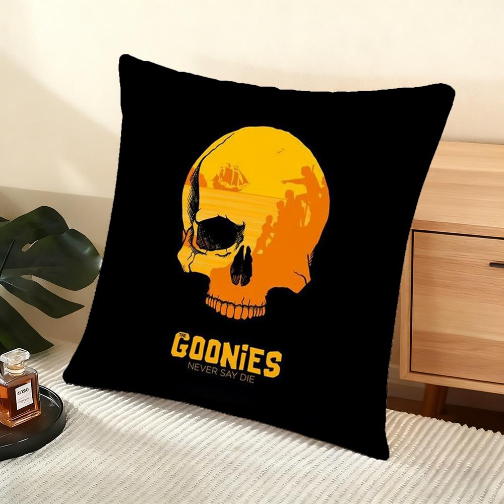 Movie G-Goonies Cushion Cover Soft Short Plush Pillow Cover Smooth Cozy Texture Aesthetic Cushion Case Home Decor