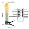 10-30 Pack LED Flameless Flickering Candle Taper Clip-On Candles Family Party Holiday Home Christmas Tree Decor Warm White Light