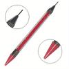 Nail Art White Dual-head Wax Pen With Diamante Embellishment And Rhinestone Picker, Crystal Rhinestone Applicator Tool