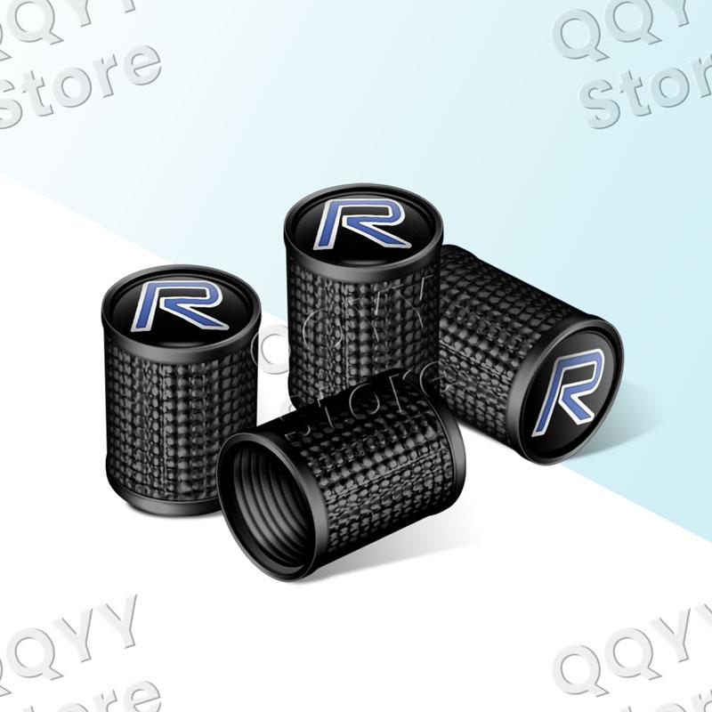 R Design Logo Auto Velg Band Klepjes Bandstam Luchtstof Kappen Voor Volvo V40 V60 V90 XC40 XC60 XC90 C30 C70 S40 S60 4 stuks