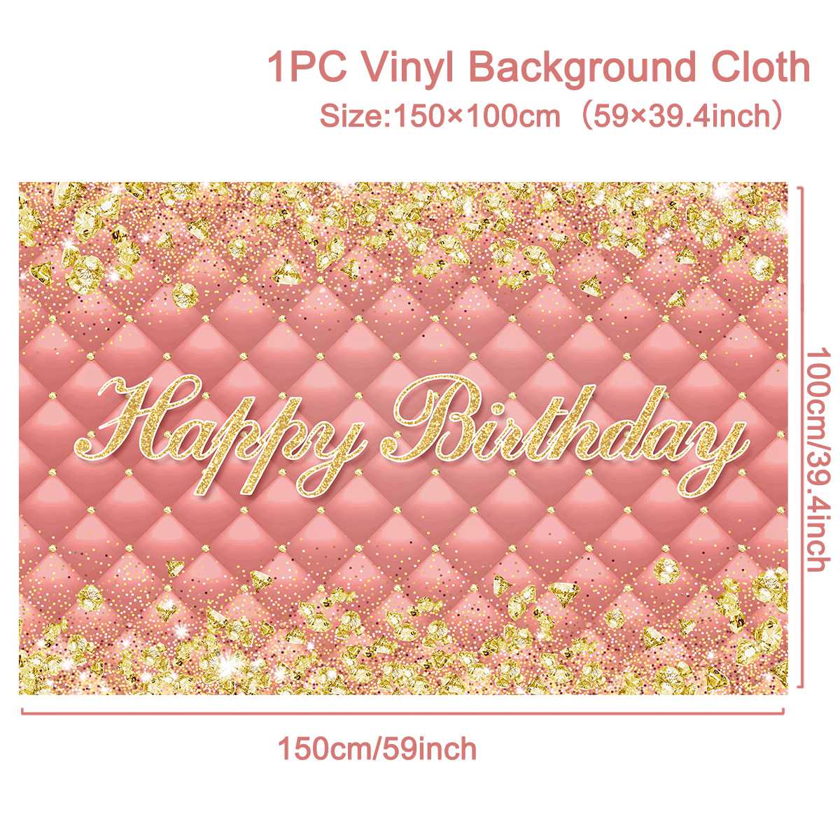 

Белый/розово-золотой блестящий фон с днем рождения для взрослых с единорогом, фон для фото, декор для вечеринки по случаю дня рождения, детский детский душ