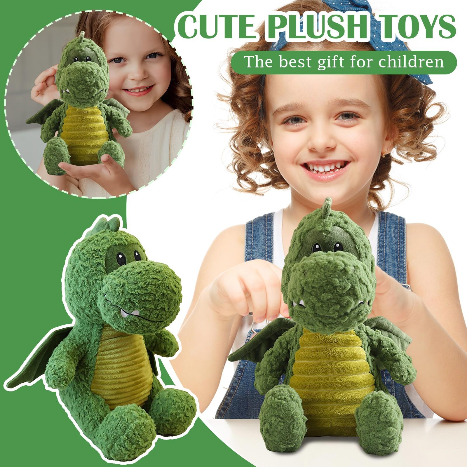 

Мягкая игрушка дракон, плюшевая игрушка дракон, плюшевая подушка дракон, обнимающий дракон, подарок на Рождество, День святого Валентина для детей и влюбленных (14 дюймов) One Size