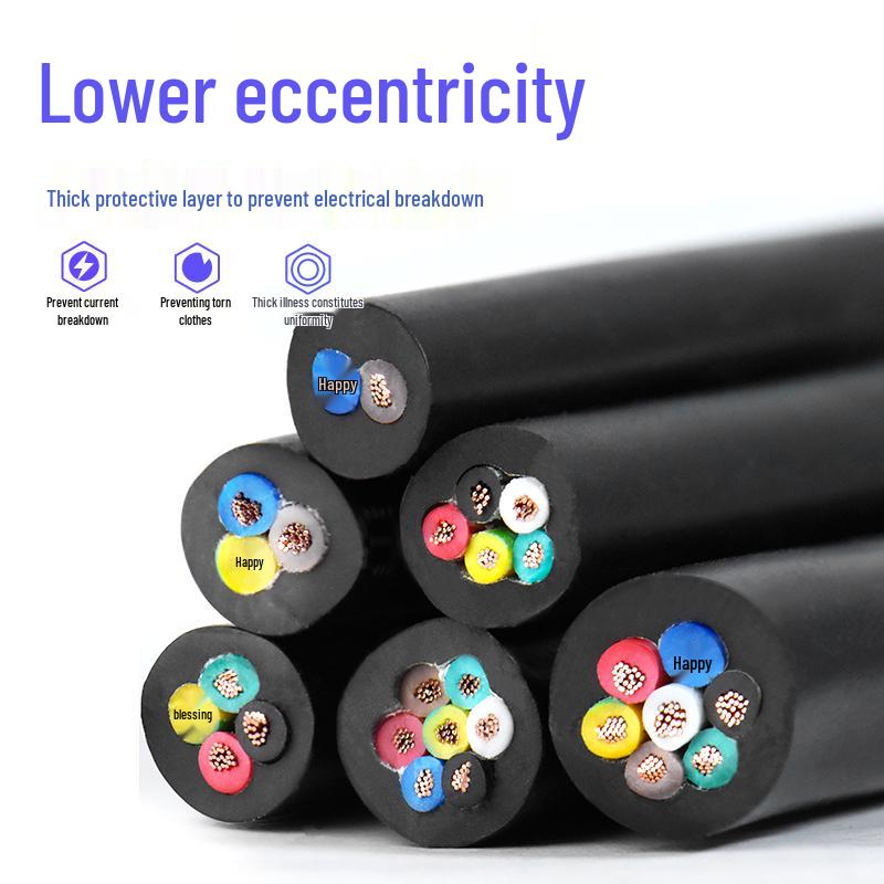 Multi-Core RVV Flexible Control Cable (2-10 Cores, 0.3-0.75 Sq) Signal Wire