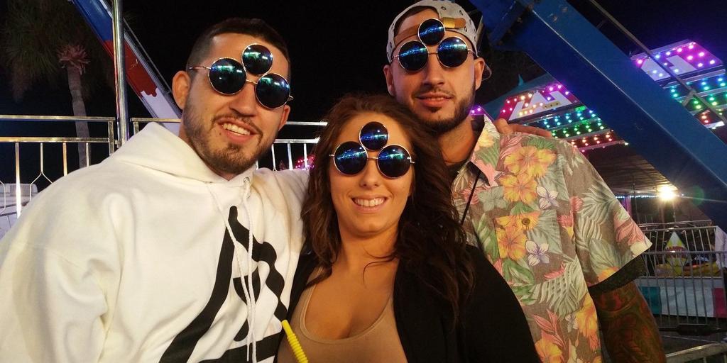 Plurfect Light Third Eye Sunglasses with Reflective Mirrored Dark Blue Lenses