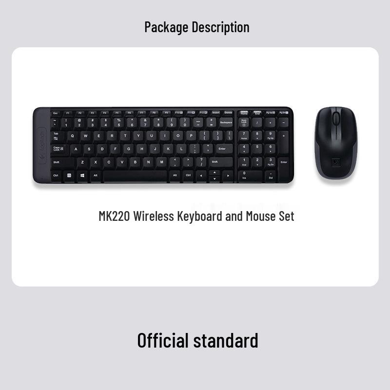 

Logitech MK220 Wireless Keyboard and Mouse Combo for Office, Gaming, USB Laptop, and Business Use