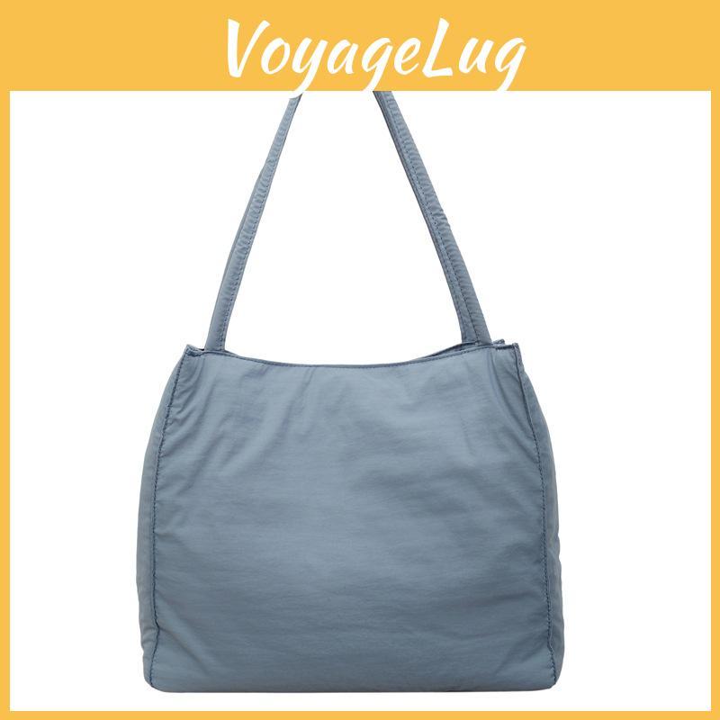 Nylon Tote Bag For Daily Use With Zipper Closure And Phone Pocket For Casual Women