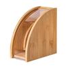 Dust-proof Coffee Filter Paper Holder Hand-operated Fanshaped Filter Paper Storage Rack Space Saving Transparent Window