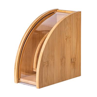 Dust-proof Coffee Filter Paper Holder Hand-operated Fanshaped Filter Paper Storage Rack Space Saving Transparent Window