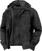 Men's Casual Fleece-Lined Cotton Hooded Jacket with Zipper Pockets