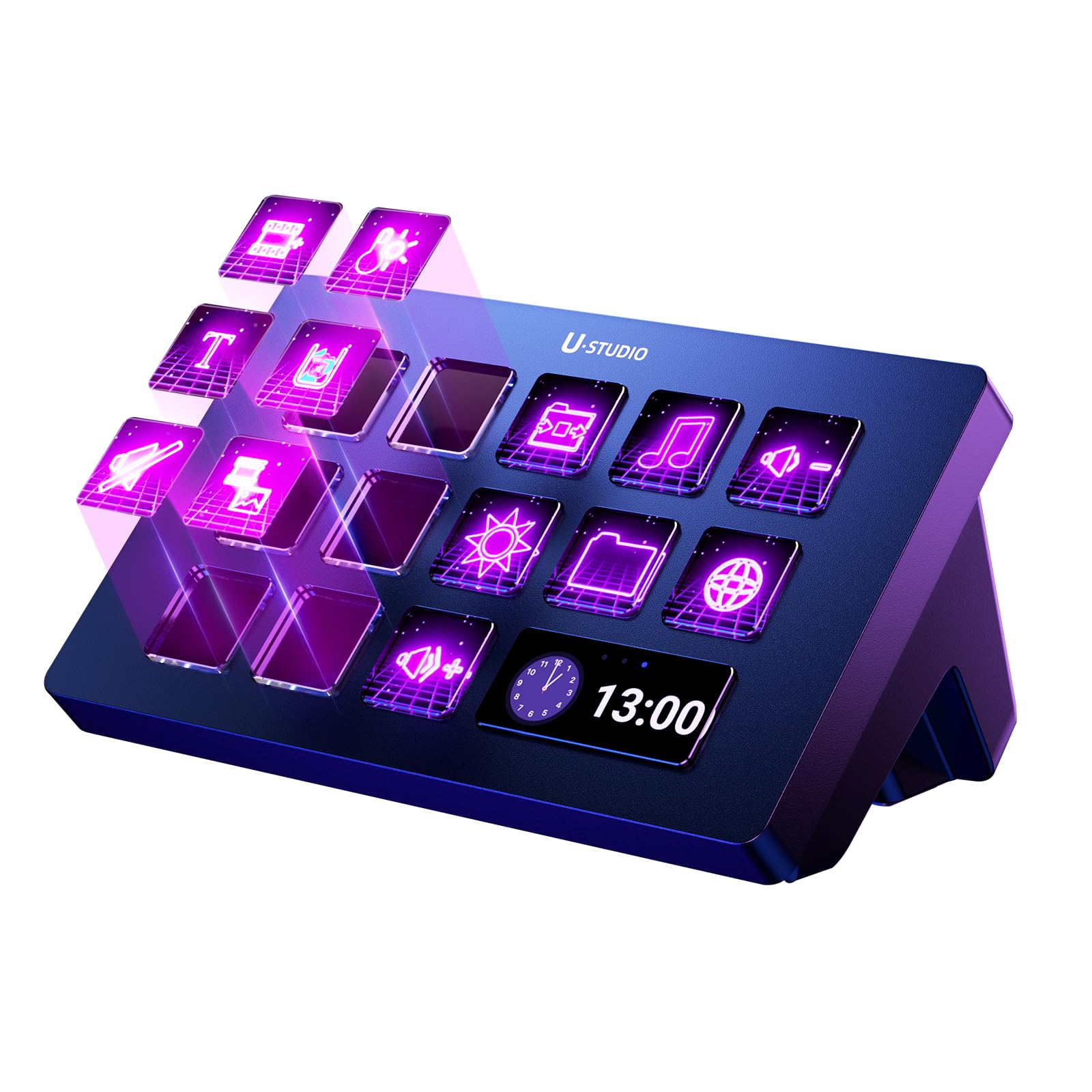 

Контролер потоку Ulanzi D200 Контролер потоку 14 РК-клавіатур 13 настроюваних клавіш Прискорення завдань і робочих процесів Для потокового передавання та контенту