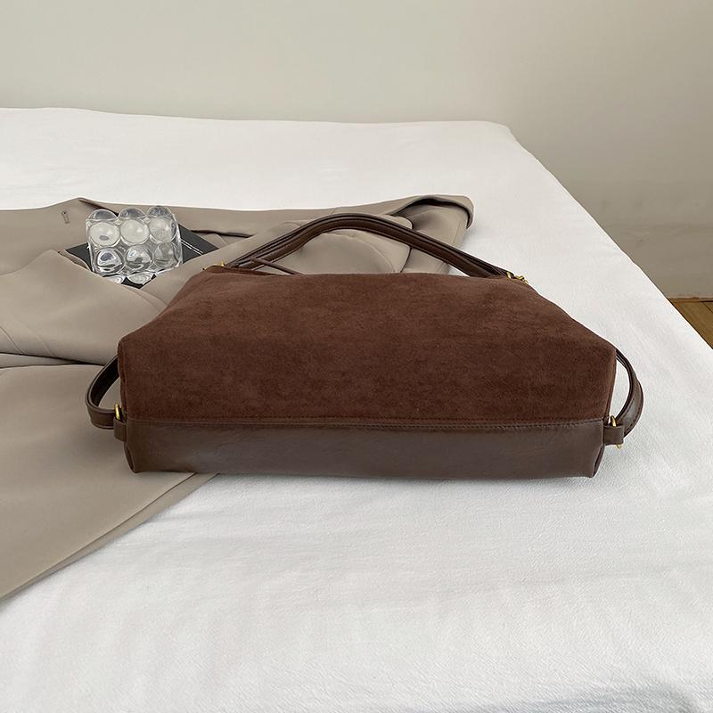 Suede Shoulder Bag for Women Fashion Hobo Handbag with Adjustable Strap