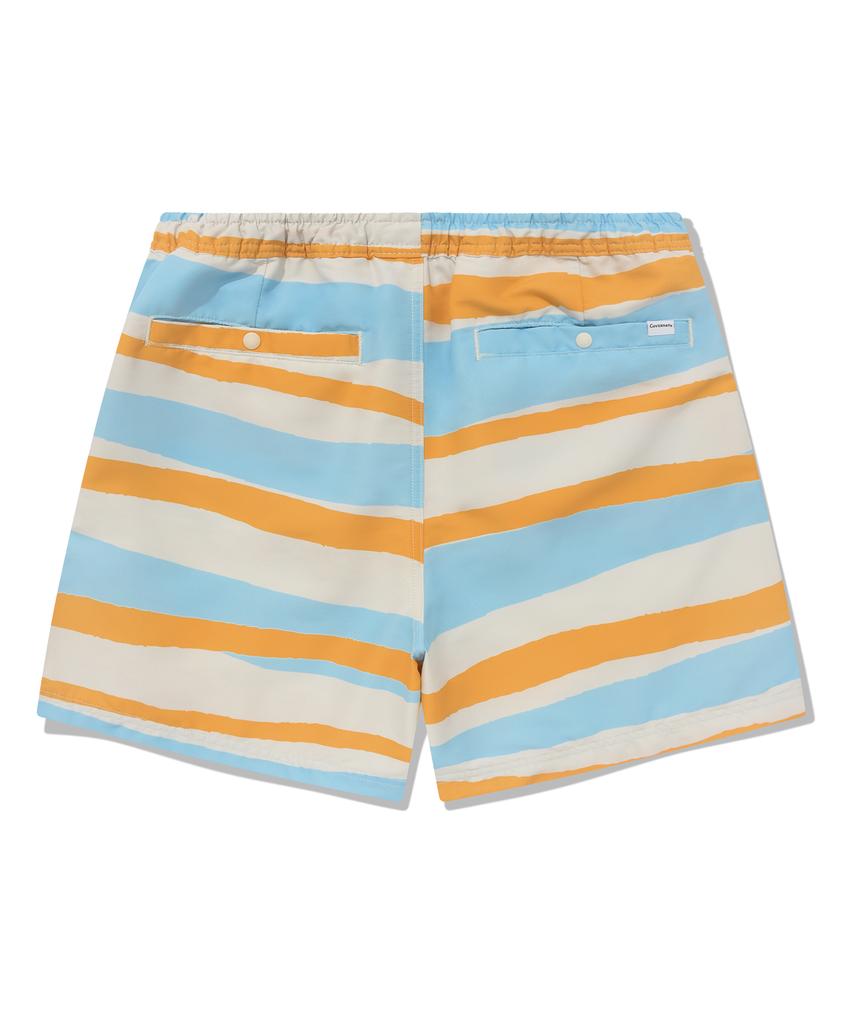 COVERNAT Hot Summer Striped Resort Shorts Sky Blue