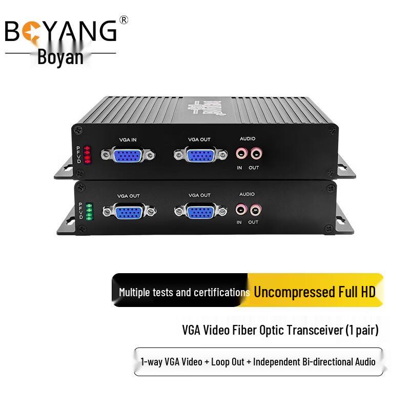 

BOYANG Full HD Non-Compressed VGA Fiber Optic Extender