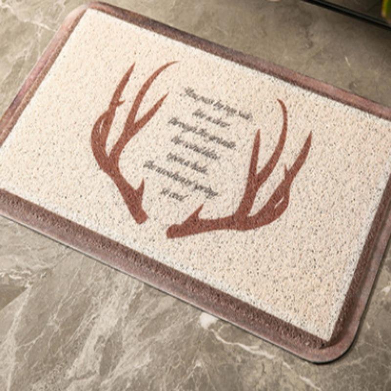 Floor Mat Wire Ring PVC Bathroom Kitchen Door Mat Durable and Stable Anti-slip Dust Removal Door Mat