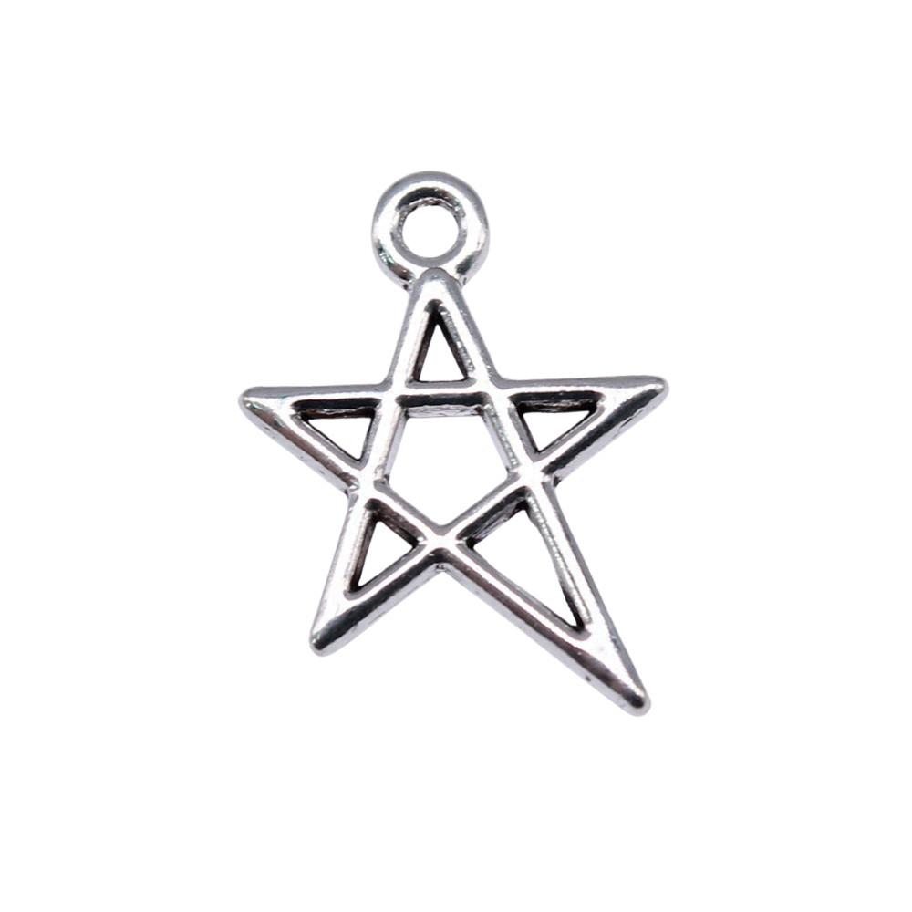 Five-Pointed Star Charms Multi Color Alloy Plain Pendants For Celestial Themed Jewelry